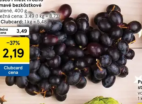 Tesco Finest hrozno tmavé bezkôstkové