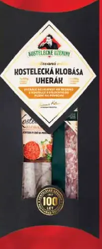 Kostelecké uzeniny klobása a uherák