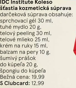 IDC Institute Koleso šťastia kozmetická súprava