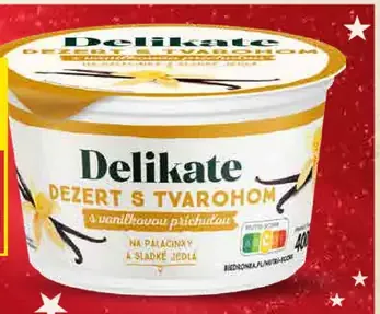 Delikate tvarohový dezert vanilkový