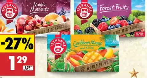 Teekanne Čaj ovocný rôzne druhy