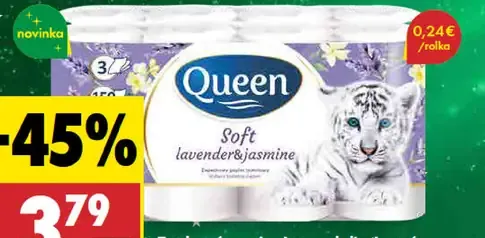 Queen Toaletný papier Levanduľa a Jasmín 3-vrstvový