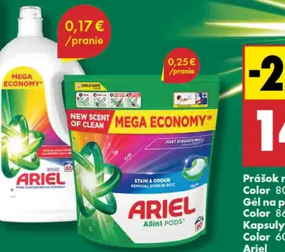 Ariel kapsuly na pranie