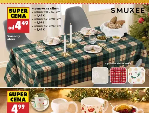 Smukee Vianočný obrus