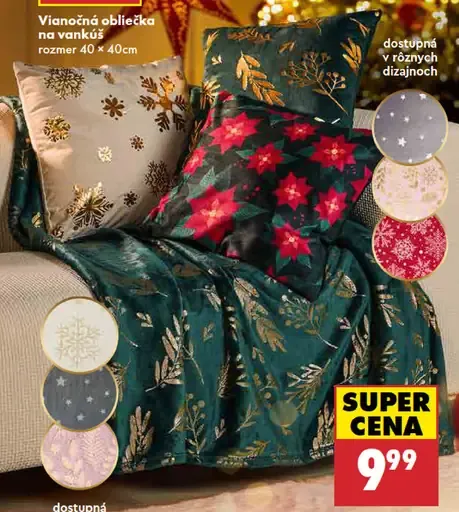 Smukee Vianočná obliečka na vankúš