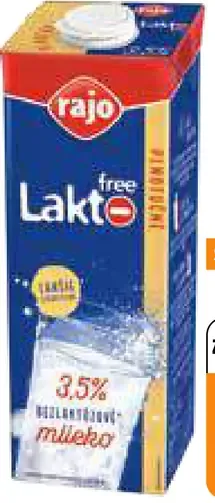 Rajo Mlieko bezlaktózové polotučné