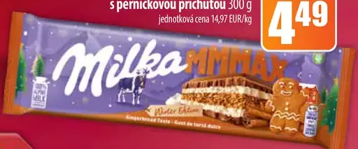 Milka Mmmax s perníčkovou príchuťou