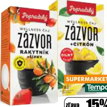 Popradský Wellness čaj zázvor