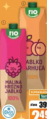 Rio Cold Press šťava s malinami a jablko-marhuľa