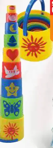 Detská pyramída vo vedierku