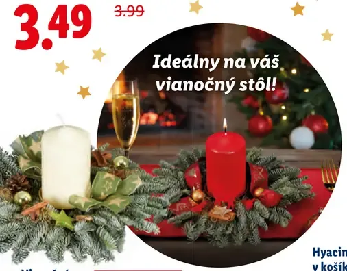 Vianočný aranžmán so sviečkou