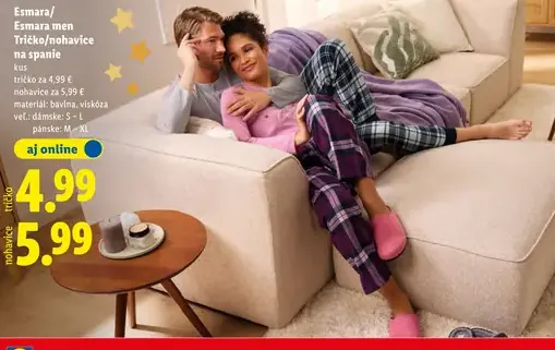 Esmara, Esmara men Tričko/nohavice na spanie