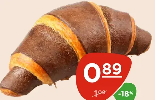 Double croissant s čokoládovou náplňou