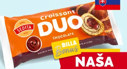 Sedita croissant Duo čokoláda