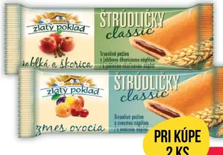 Štrudlička trvanlivé pečivo s náplňou