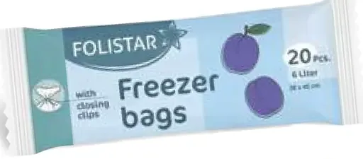 FOLISTAR Zamrazovacie vrecká s klipom