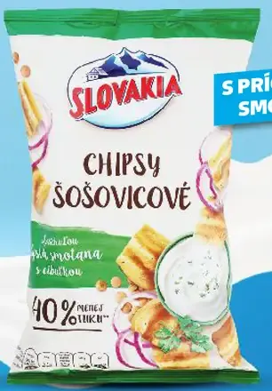Slovakia šošovicové chipsy s príchuťou smotany