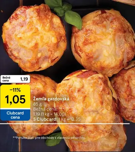 Tesco žemľa gazdovská