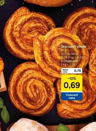 Tesco škoricový slimák