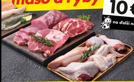 Čerstvé mäso a čerstvé ryby