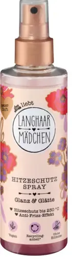 Langhaar Mädchen sprej na ochranu vlasov pred teplom