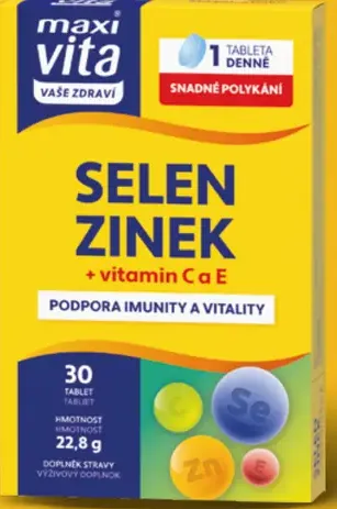 Maxi Vita selen zinok + vitamín C a E