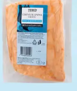 Tesco údená slanina s kožou balená