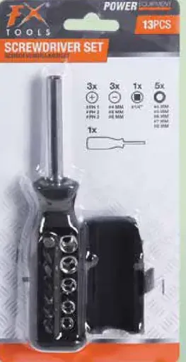 FX Tools skrutkovač so súpravou bitov 13 ks
