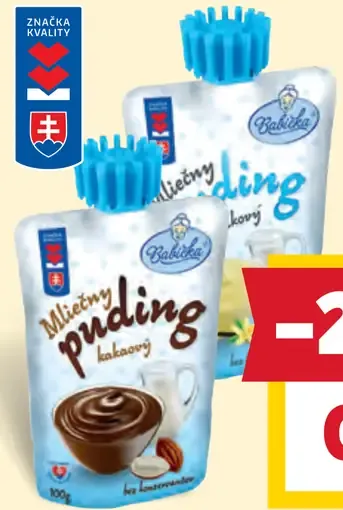 Babička puding vanilka/kakao