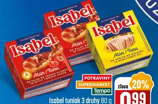 Isabel tuniak 3 druhy