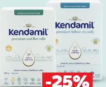 Kendamil dojčenská výživa rôzne druhy