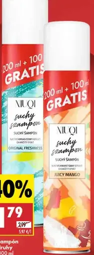 Niuqi suchý šampón Original Freshness