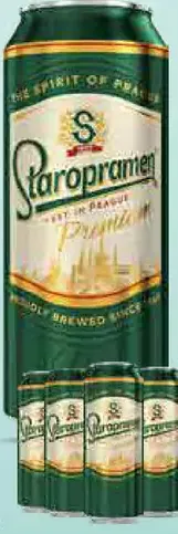 Staropramen pivo plechovka
