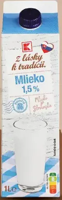 K-Classic z lásky k tradícii čerstvé mlieko 1,5 %