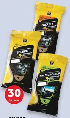 Coyote Cockpit čistiace obrúsky na interiér automobilov