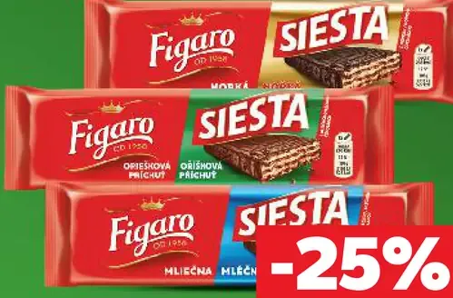 Figaro Siesta oblátky rôzne druhy