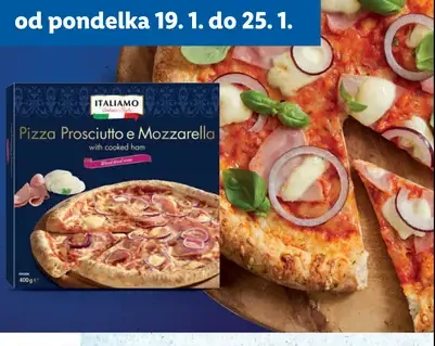 Italiamo pizza prosciutto e mozzarella mrazená