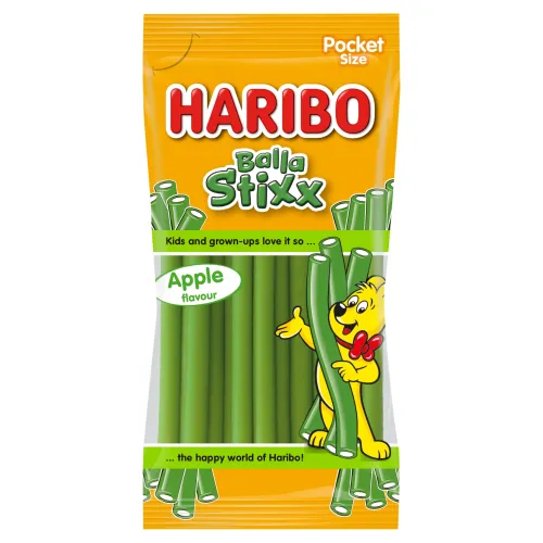 Haribo Balla Stixx Apple želé pelendreky s príchuťou jablko