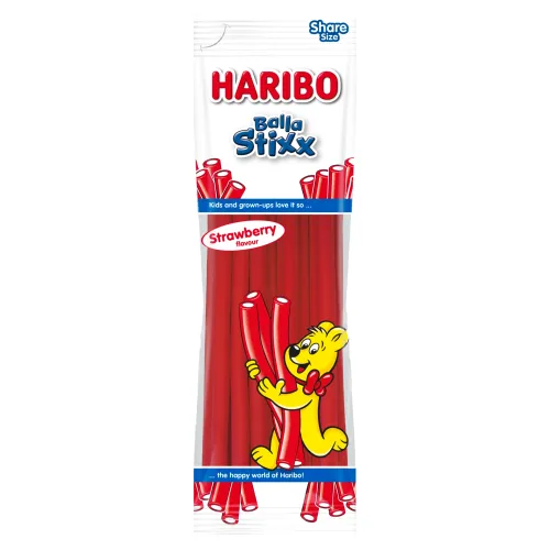 Haribo Balla Stixx Strawberry želé pelendreky s príchuťou jahoda