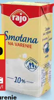 Rajo Trvanlivá smotana na varenie 10%