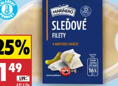 Marinero sleďové filety v omáčke rôzne druhy