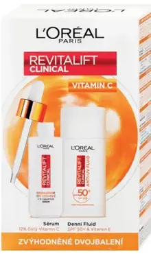 L’Oréal Paris Revitalift Clinical pleťové sérum a denný pleťový fluid SPF 50+