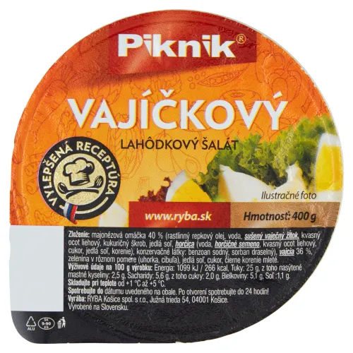 Piknik Vajíčkový lahôdkový šalát