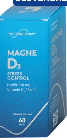 MY POWER WAY Magne D3 Stress Control kapsuly výživový doplnok