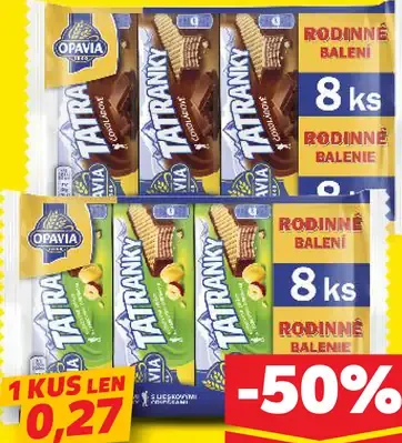 Opavia Tatran ky oblátky rôzne druhy