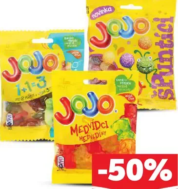 Jojo želatínové cukríky rôzne druhy