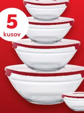 Súprava misiek sklo plast