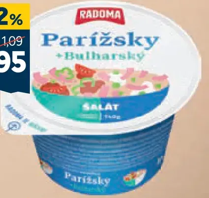 Rádona šalát Parížsky Bulharský