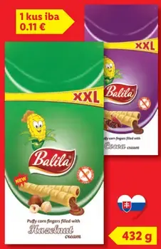 Balila kukuričné trubičky lieskovoorieškový krém rôzne druhy