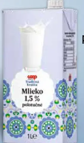 Coop Jednota mlieko polotučné 1,5 %